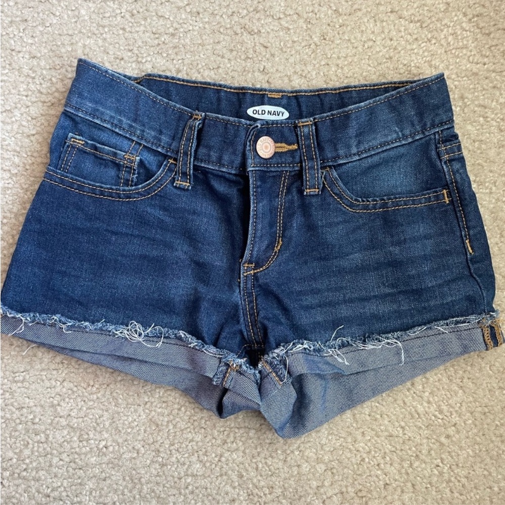 Old Navy Dark Blue Denim Roll-Cuff Shorts